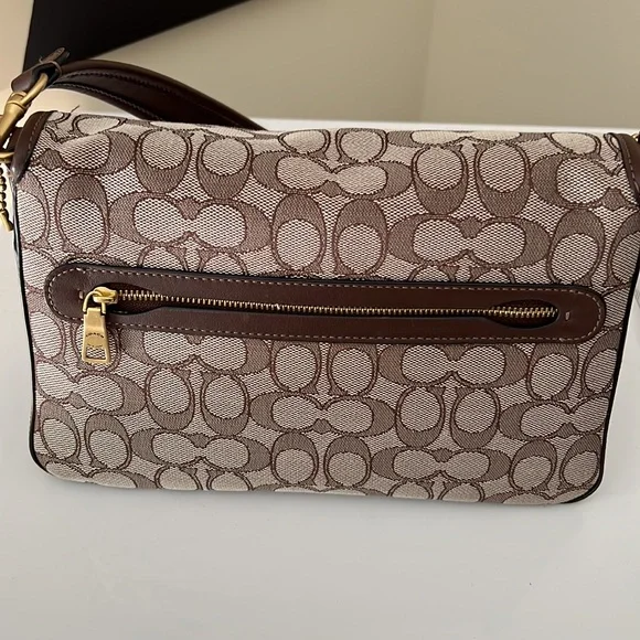 Coach Tabby Signature Jacquard Shoulder Bag in Oak Maple - Picture 2 of 15